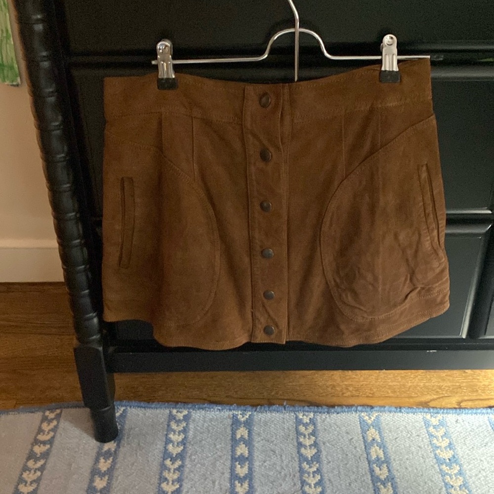 Calypso suede tan brown mini skirt. Great condition.